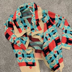 Kate Collection Aztec print cardigan sweater S
